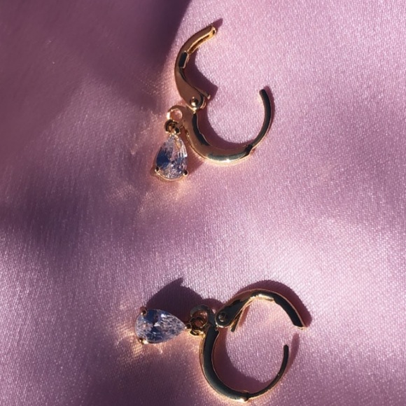 🍓Lavender Geometric Drop Earrings - Picture 2 of 3